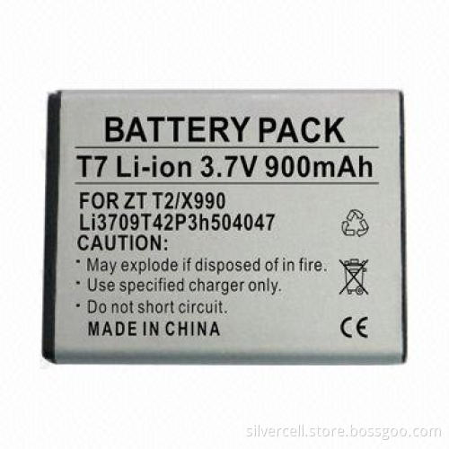 Mobile Phone Battery For Zte T7, with 900mAh Capacity